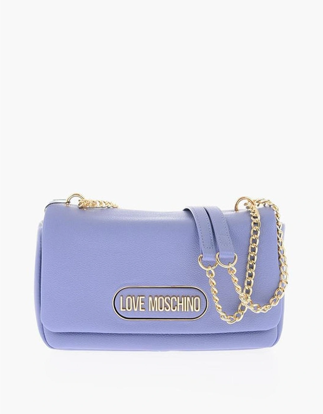 Eco-Leather Shoulder Bag with Zip Closure Women - Purple, 5 of 4