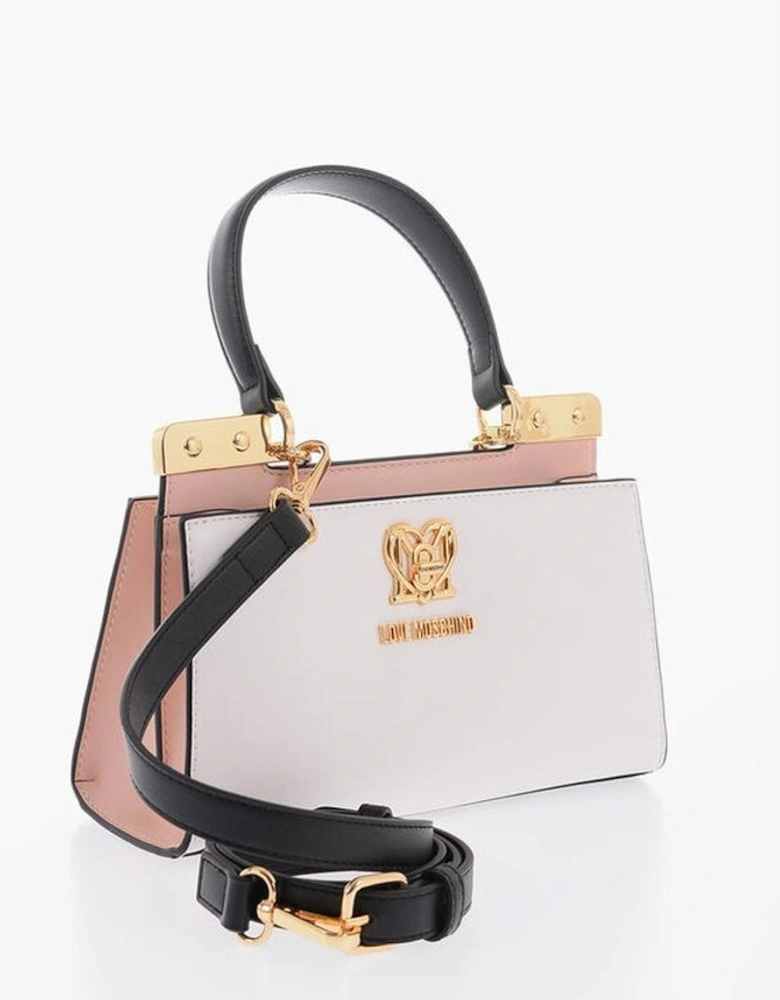 Eco-Leather Handbag with Adjustable Strap Women - Multicolor Tote Bags