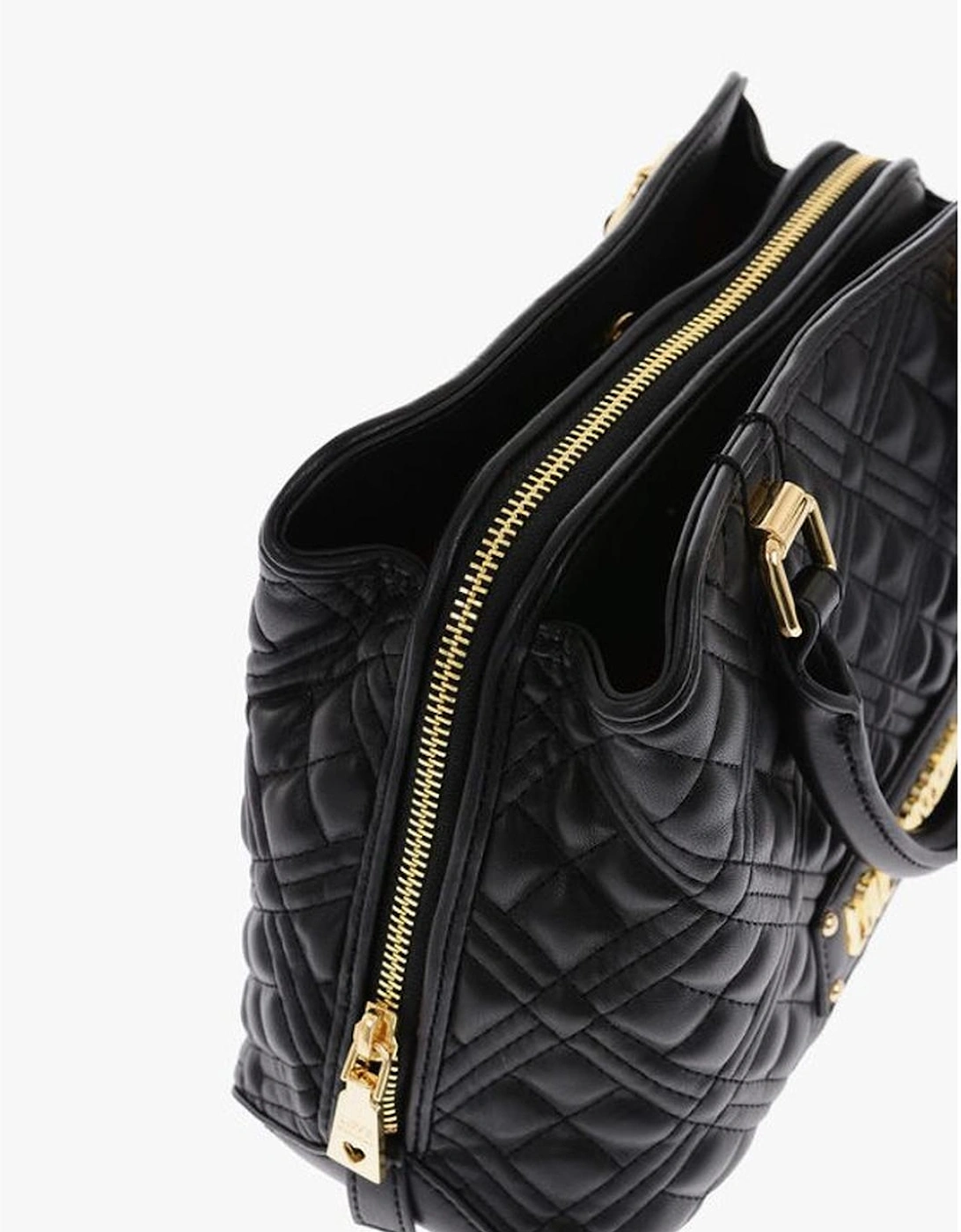 Solid Eco-Leather Handbag with Adjustable Shoulder Strap Women - Black