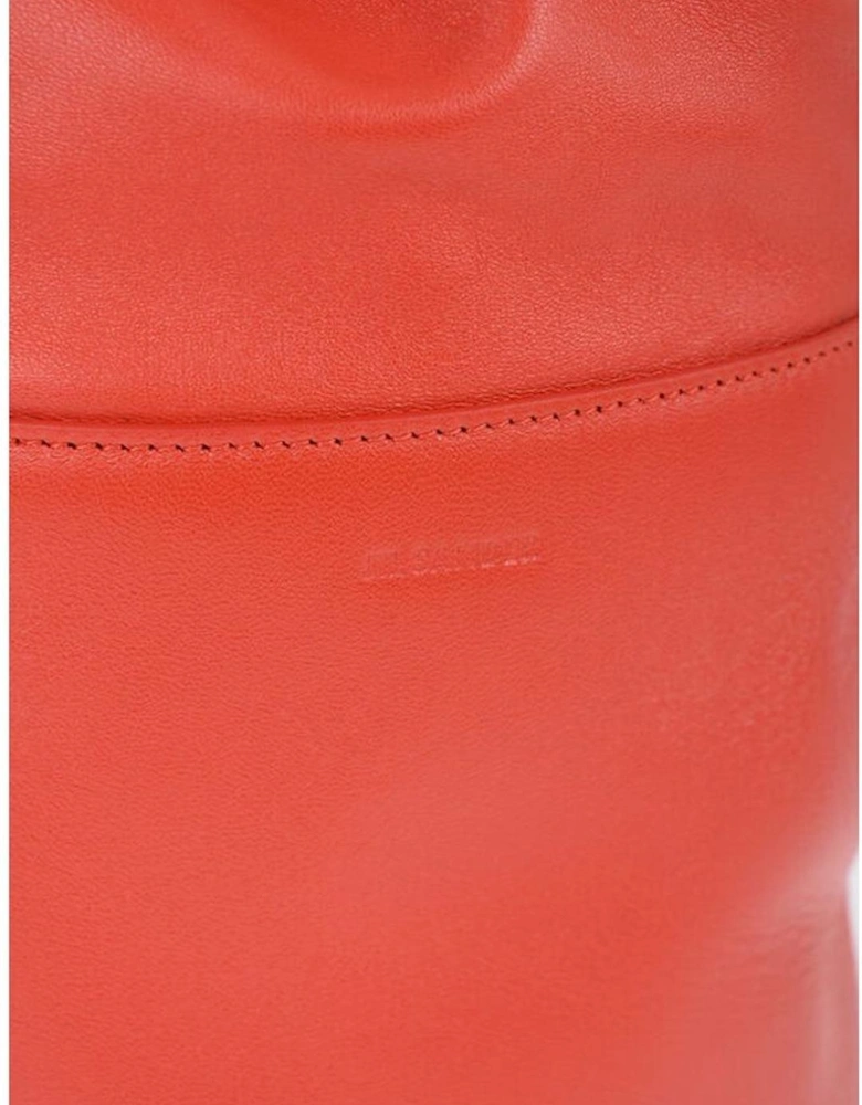 Leather Logo Handbag Women - Red Tote Bags