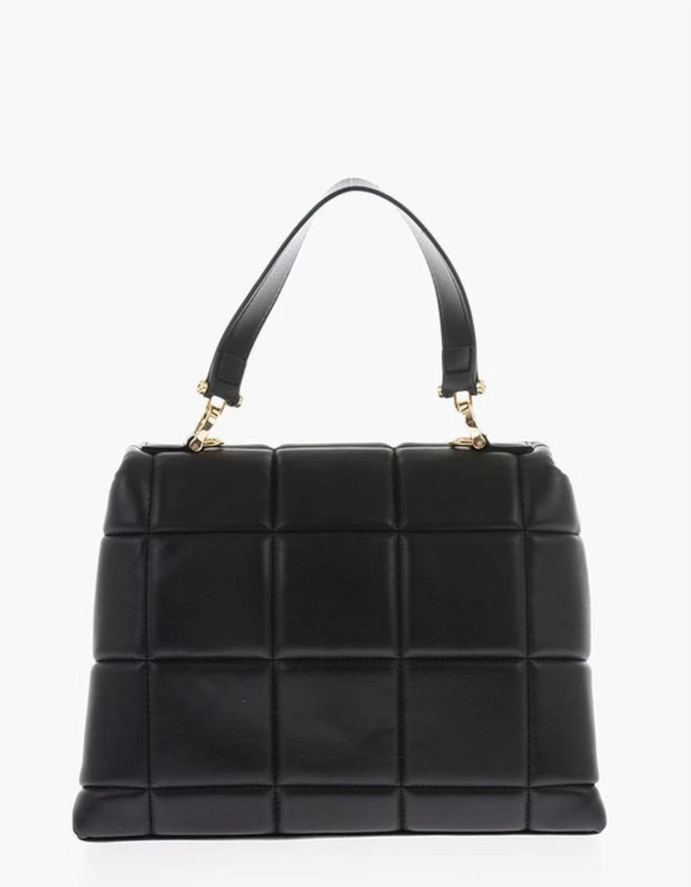 Eco-Leather Shoulder Bag with Removable Strap Women - Black