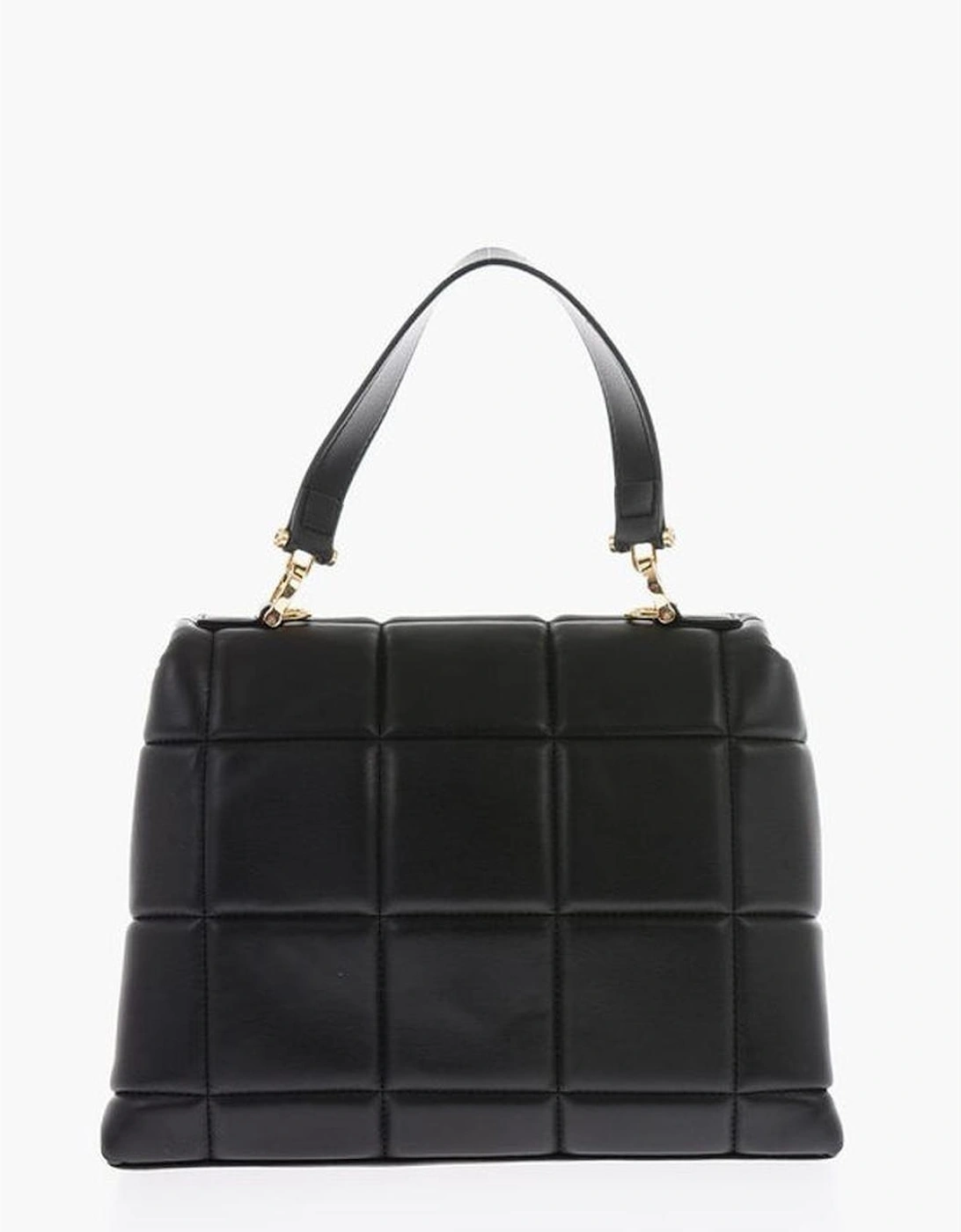 Eco-Leather Shoulder Bag with Removable Strap Women - Black