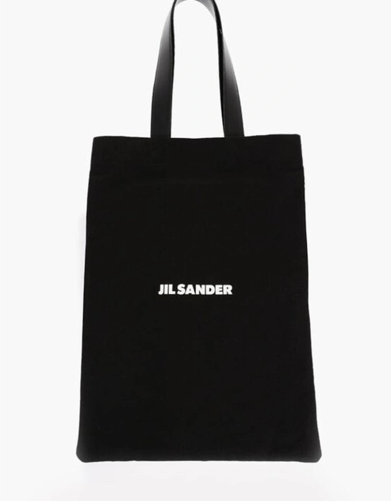 Logo Print Handbag Shoulder Bag Women - Black Tote Bags