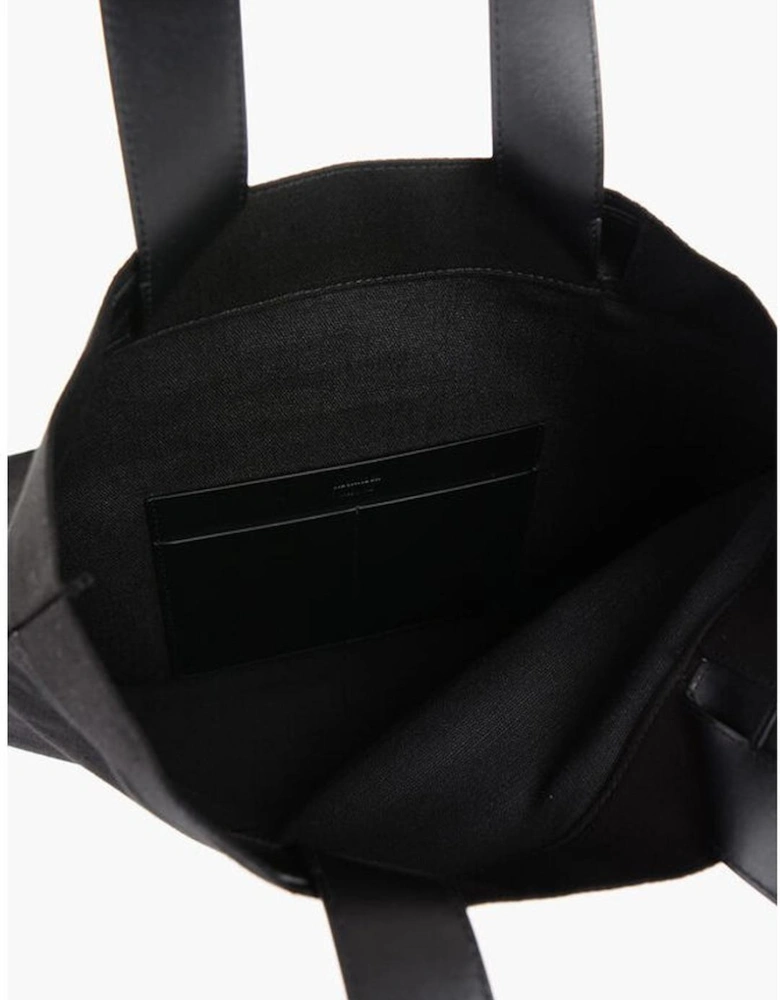 Logo Print Handbag Shoulder Bag Women - Black Tote Bags