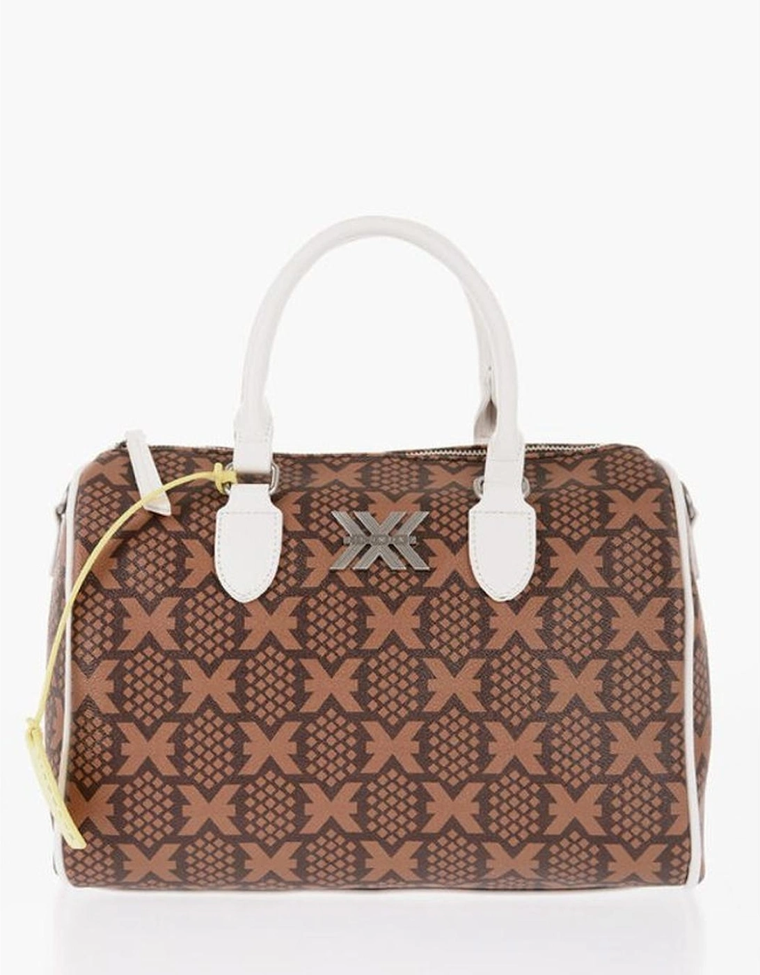 Logo Print Bauletto Tote Bag with Shoulder Strap Women - Brown, 6 of 5