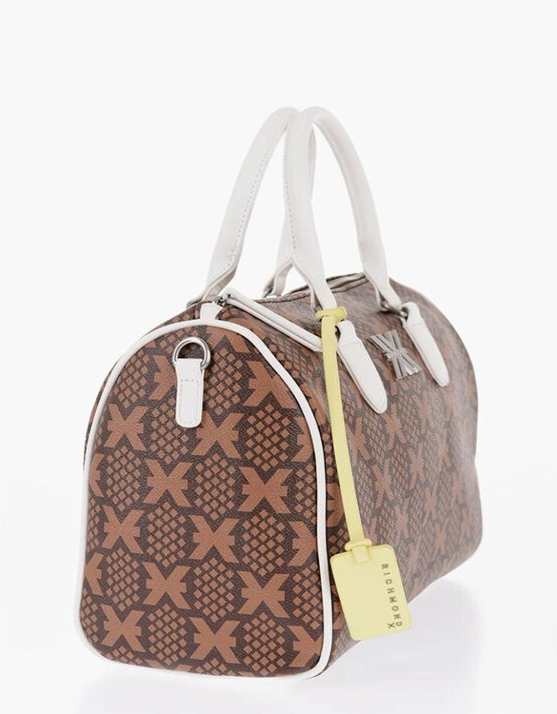 Logo Print Bauletto Tote Bag with Shoulder Strap Women - Brown
