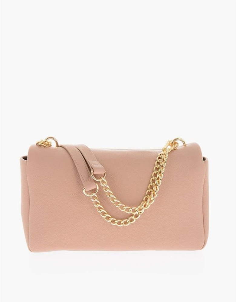 Zip Closure Solid Color Eco-Leather Shoulder Bag Women - Brown