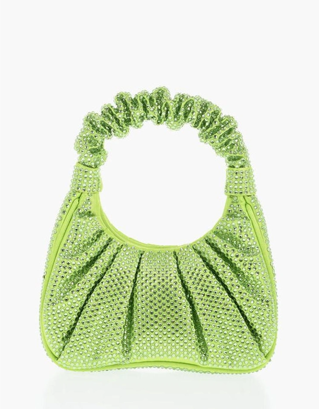 Rhinestone Embellished Solid Handbag with Snap Closure Women - Green, 5 of 4