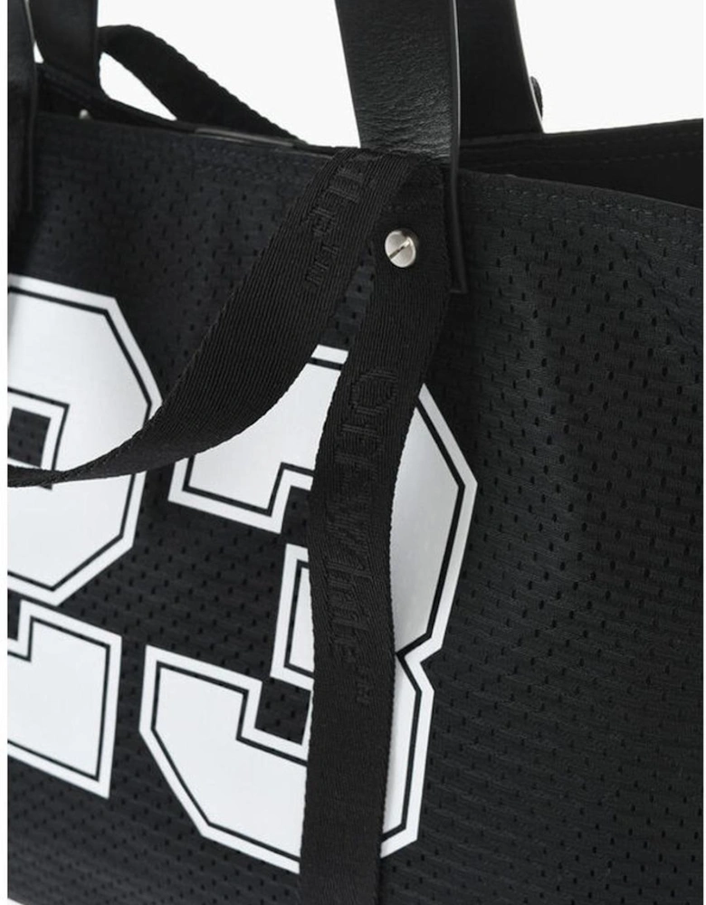 Solid Color Handbag with Double Handle Women - Black Tote Bags