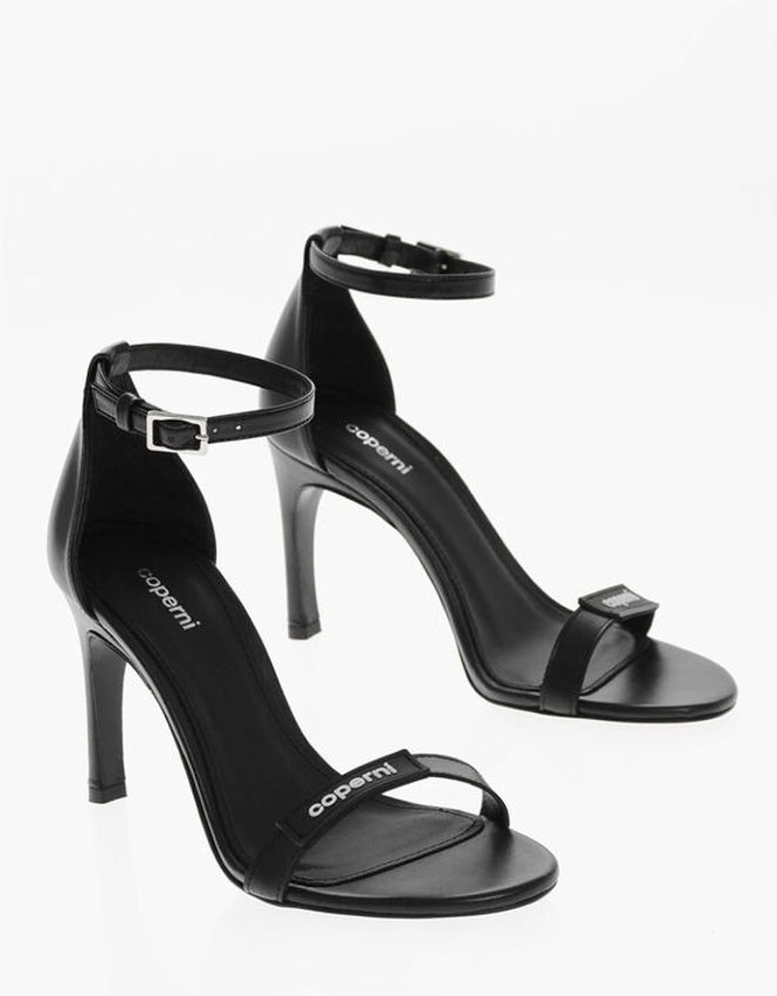 High Heel Leather Ankle Boots Women - Black Sandals, 6 of 5