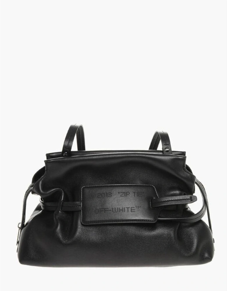 Leather Logo Zip Closure Handbag Women - Black Tote Bags