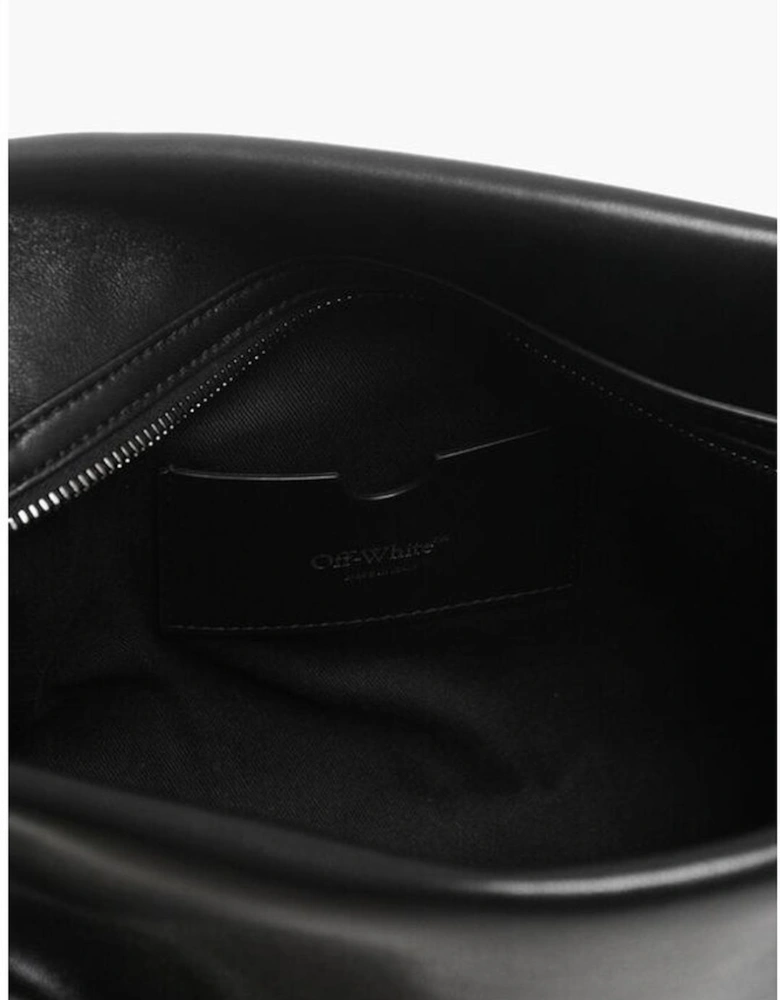 Leather Logo Zip Closure Handbag Women - Black Tote Bags