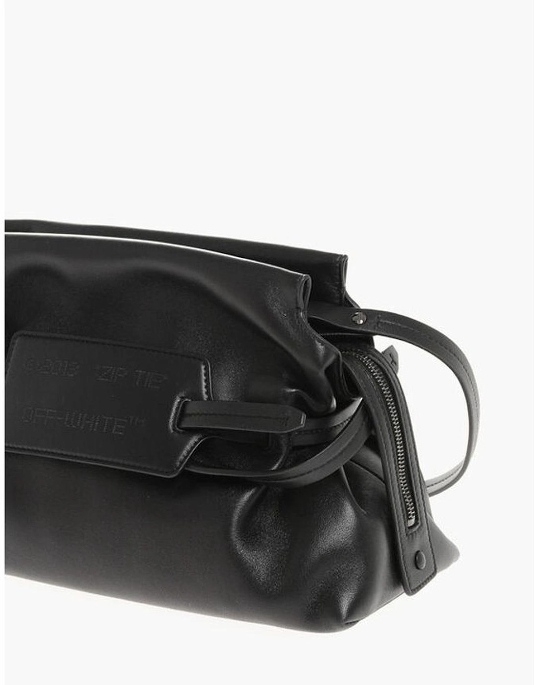 Leather Logo Zip Closure Handbag Women - Black Tote Bags