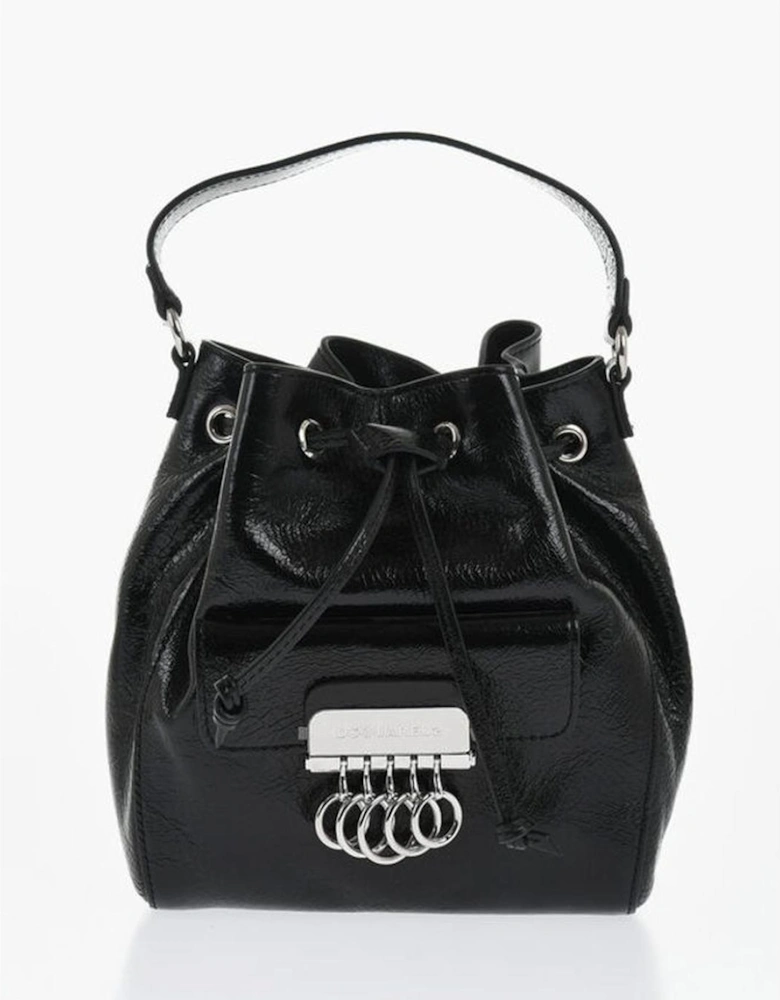 Double Handle Bag with Adjustable Strap Women - Black Tote Bags