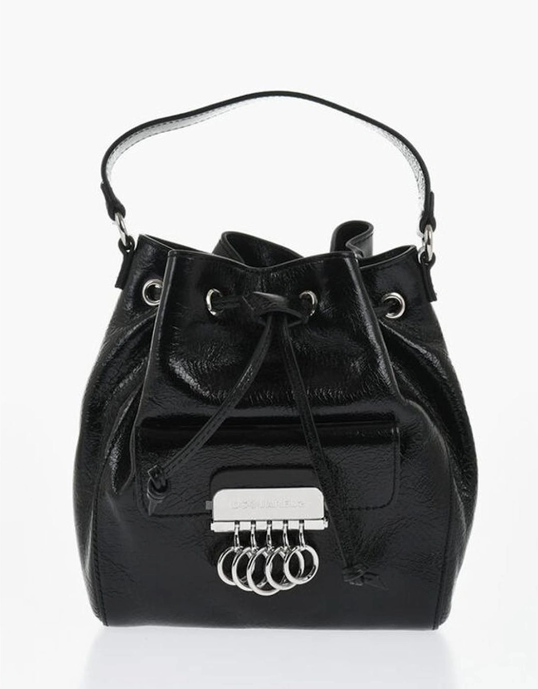 Double Handle Bag with Adjustable Strap Women - Black Tote Bags, 6 of 5