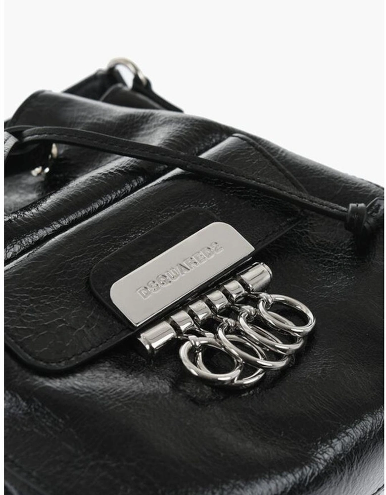 Double Handle Bag with Adjustable Strap Women - Black Tote Bags