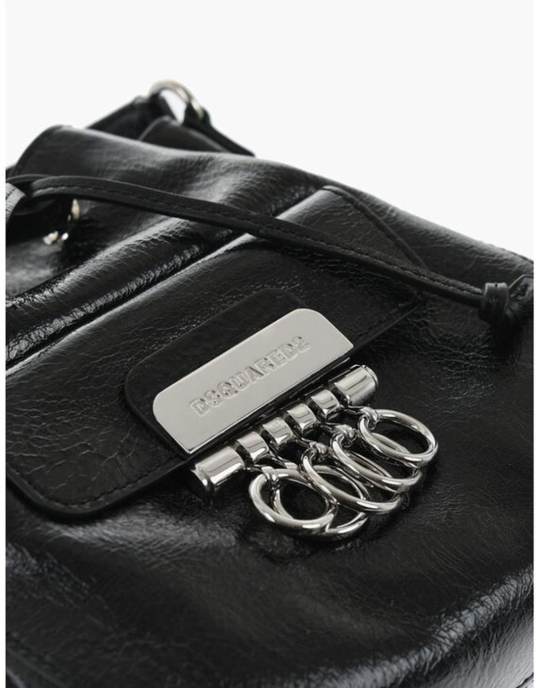 Double Handle Bag with Adjustable Strap Women - Black Tote Bags