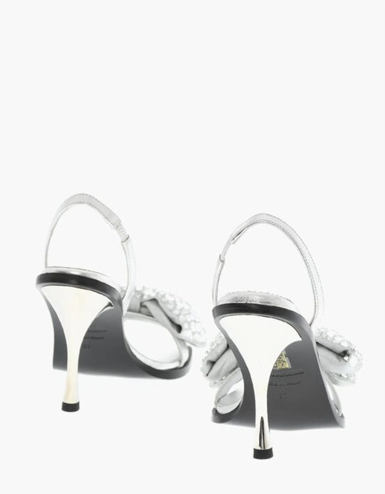 Slingback Stiletto Heels with Buckle Fastening Women - Silver Sandals