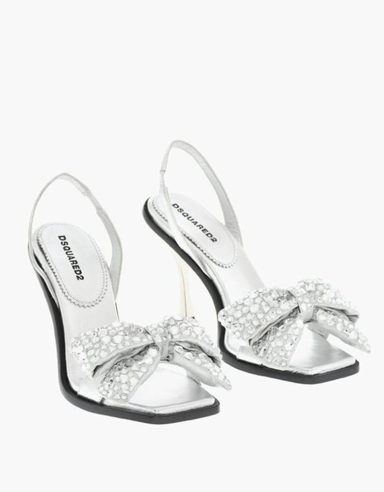 Slingback Stiletto Heels with Buckle Fastening Women - Silver Sandals