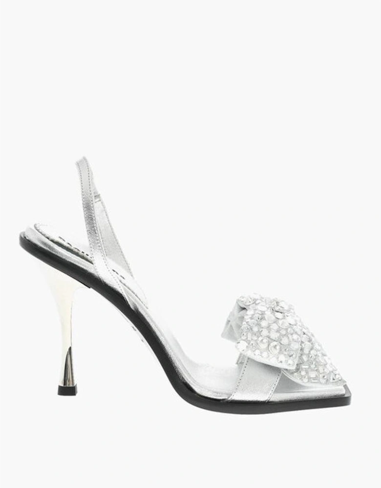 Slingback Stiletto Heels with Buckle Fastening Women - Silver Sandals
