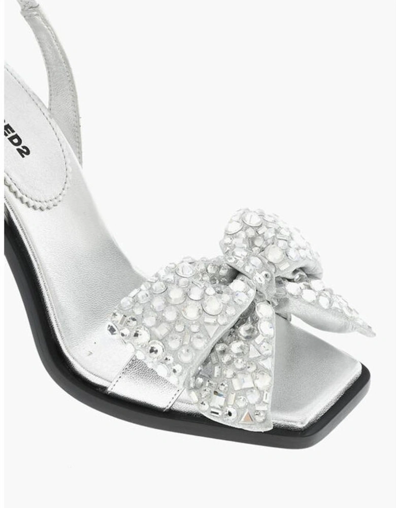 Slingback Stiletto Heels with Buckle Fastening Women - Silver Sandals