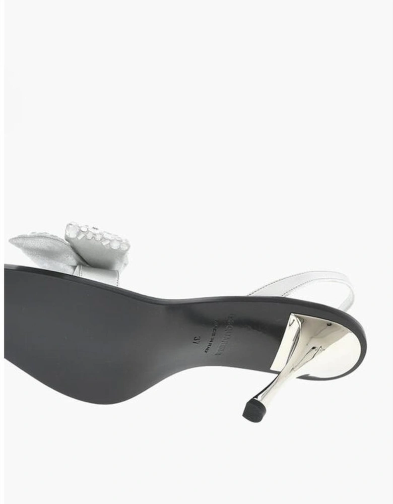 Slingback Stiletto Heels with Buckle Fastening Women - Silver Sandals