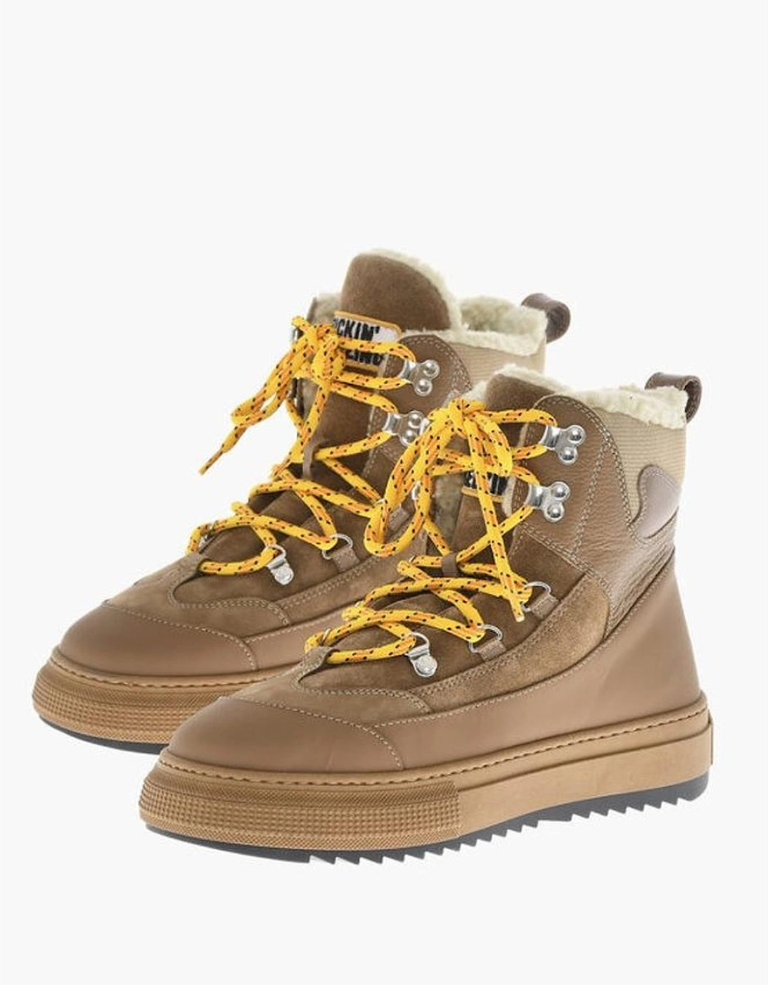 Lace-Up Rubber Sole Sneakers Women - Brown Boots, 6 of 5