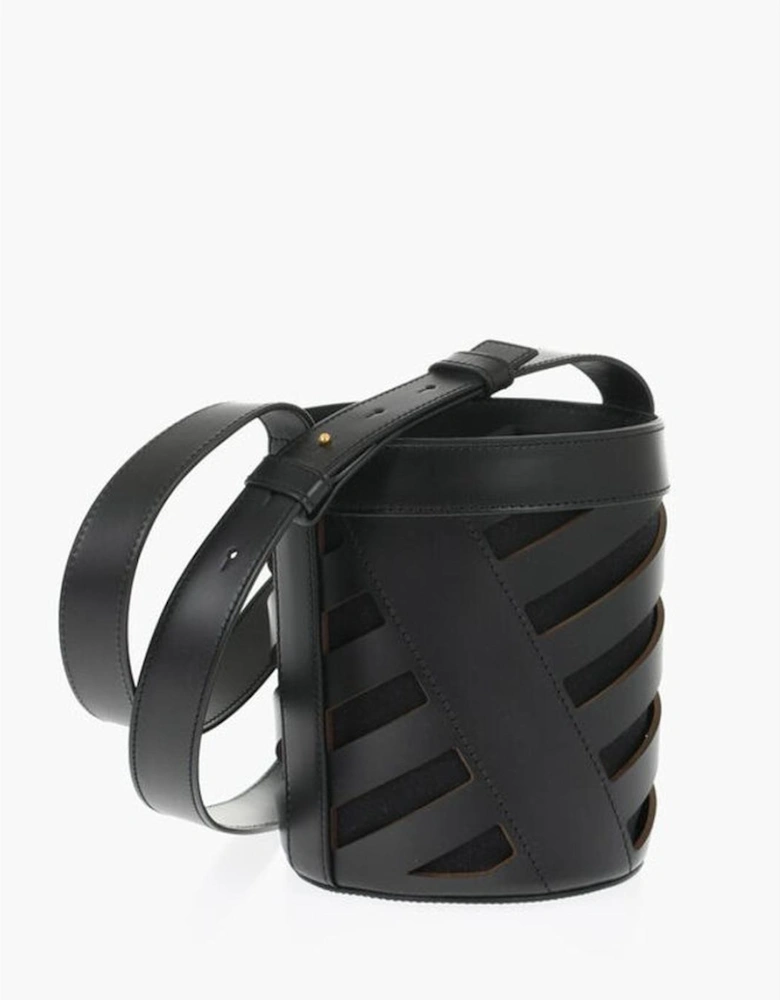Structured Leather Mini Handbag Women - Black Shoulder Bags