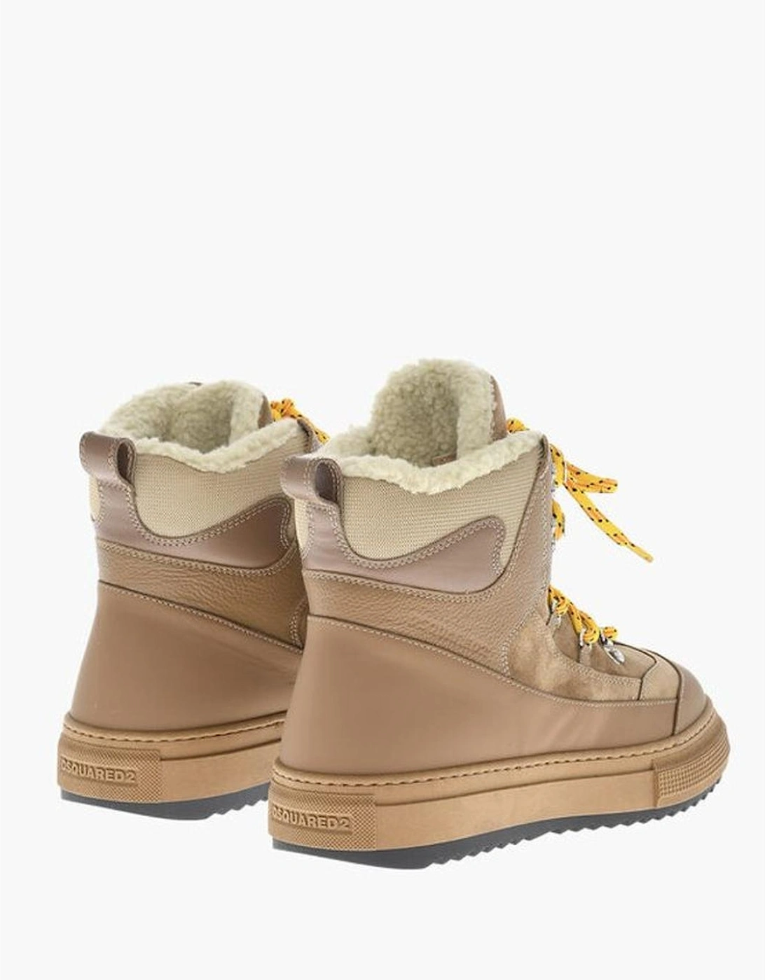 Lace-Up Rubber Sole Sneakers Women - Brown Boots