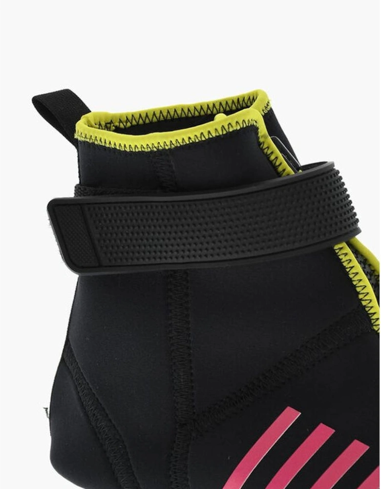 Rubber Sole Round Toe Sneakers Women - Black