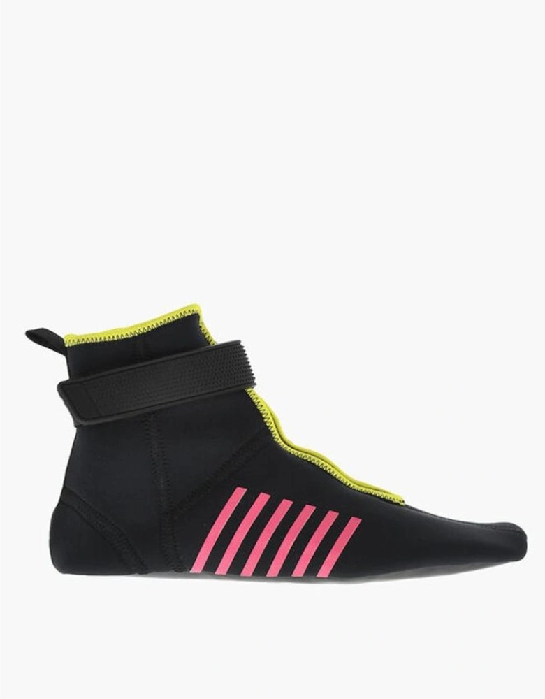 Rubber Sole Round Toe Sneakers Women - Black