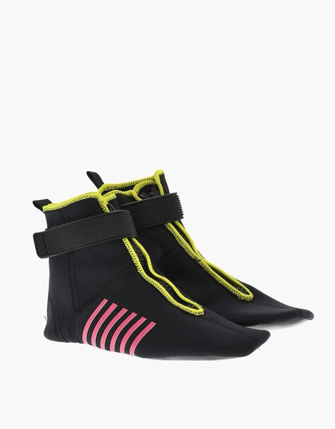 Rubber Sole Round Toe Sneakers Women - Black, 6 of 5