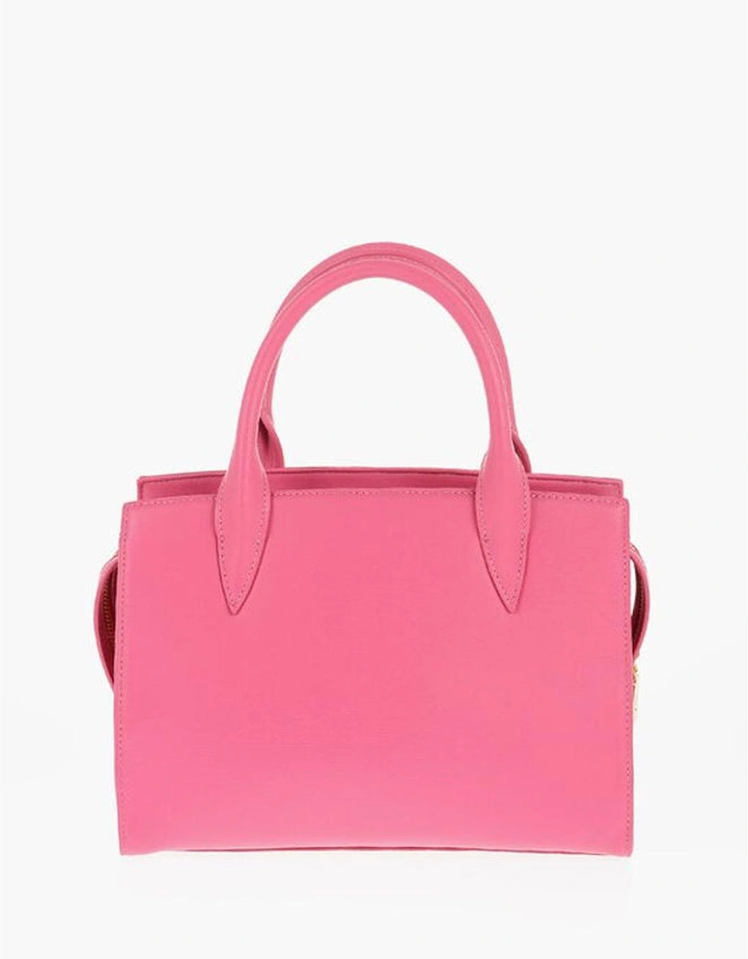Logo Solid Color Metal Handbag with Adjustable Strap Women -