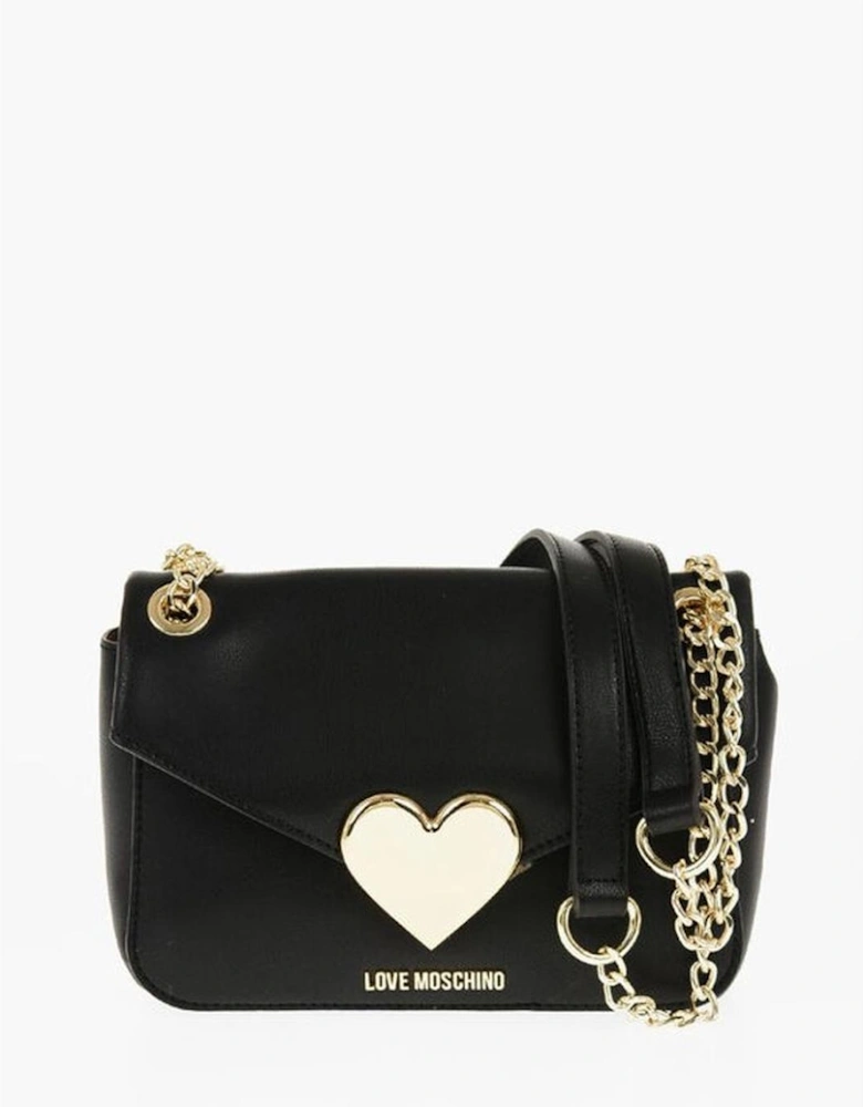 Logo Eco-Leather Shoulder Bag Women - Black