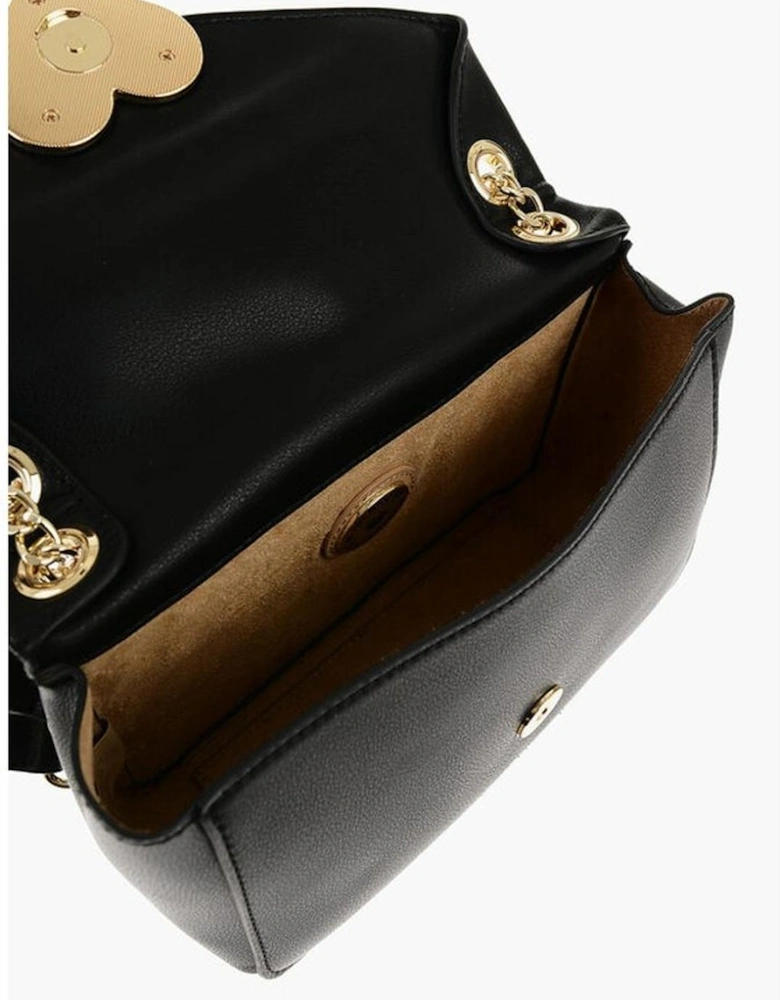 Logo Eco-Leather Shoulder Bag Women - Black