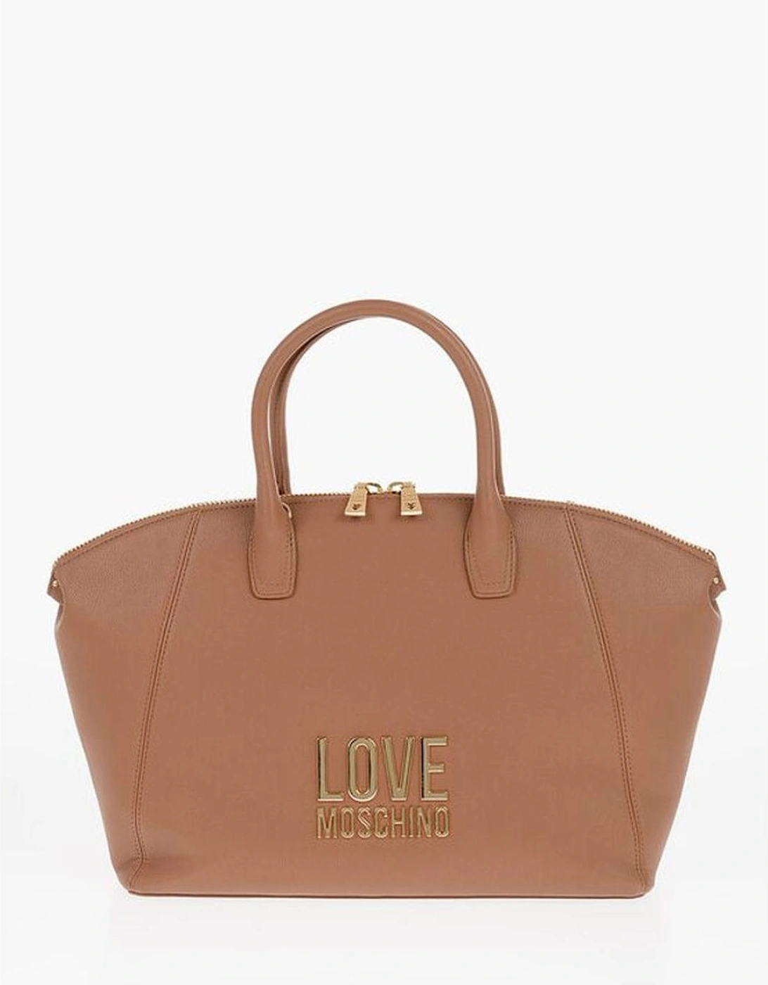 Logo Metal Double Handle Shoulder Bag Women - Brown Tote Bags, 5 of 4