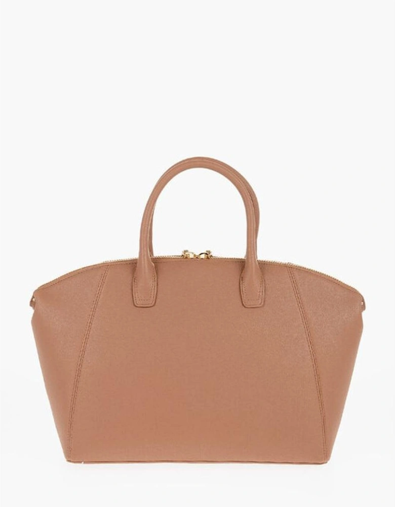 Logo Metal Double Handle Shoulder Bag Women - Brown Tote Bags