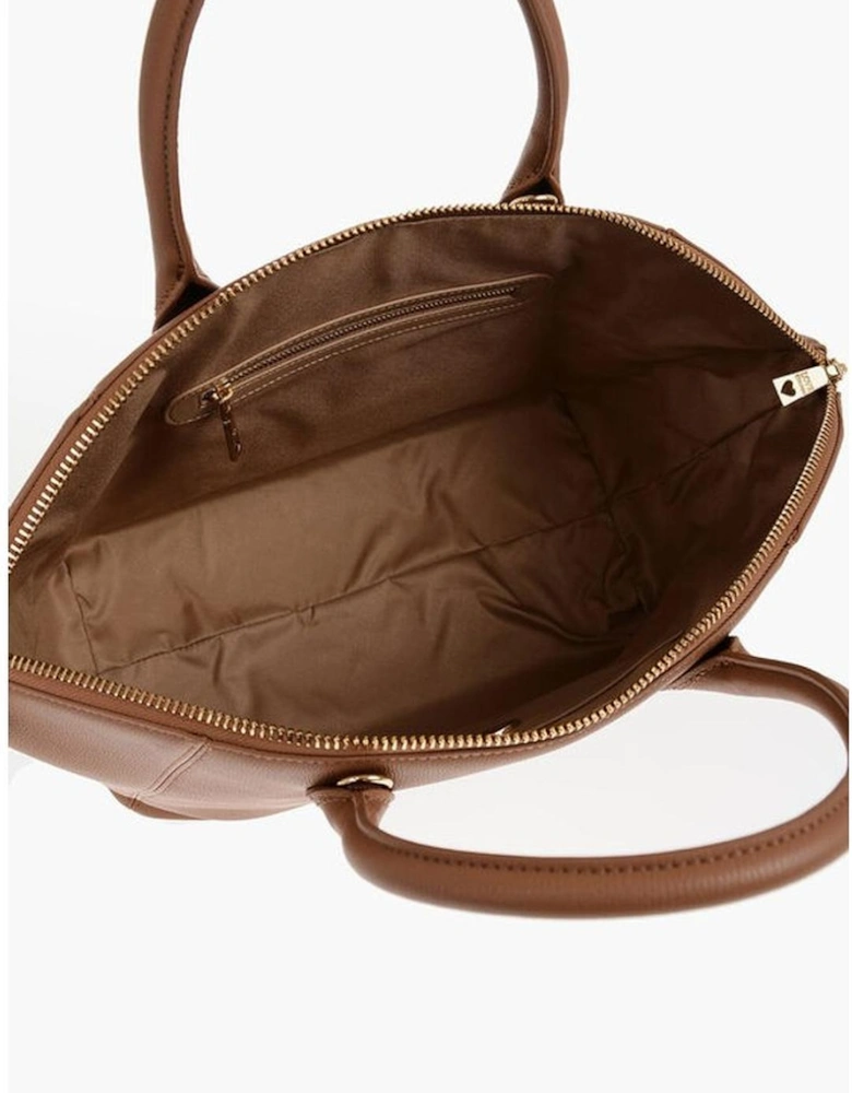 Logo Metal Double Handle Shoulder Bag Women - Brown Tote Bags