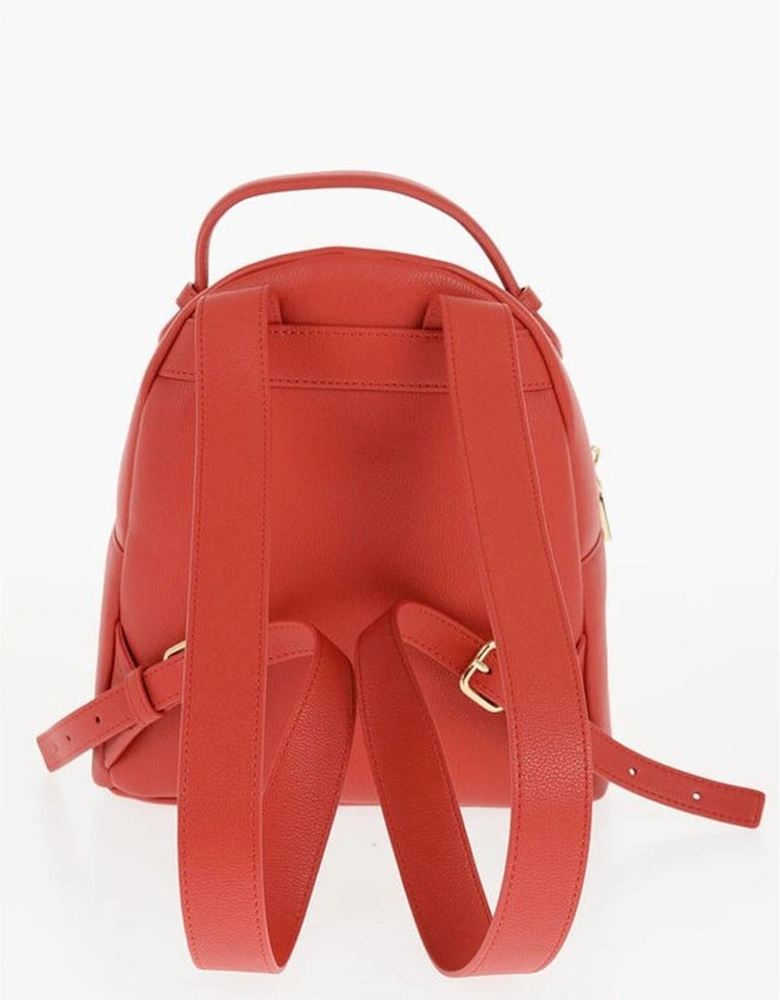 Logo Metal Solid Color Shoulder Bag Women - Red Backpacks