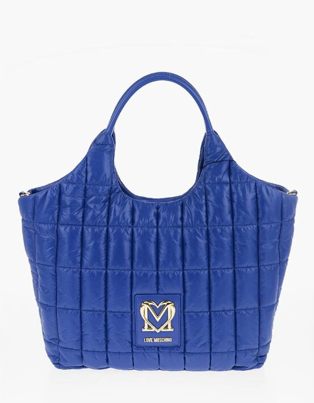 Logo Metal Solid Color Handbag with Double Handle Women - Blue Tote, 6 of 5