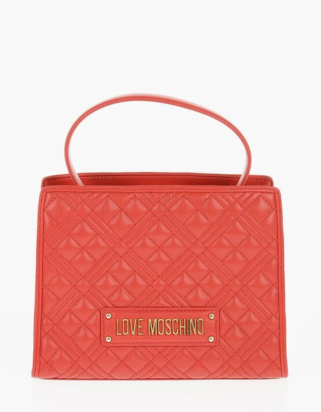 Eco-Leather Handbag with Removable Shoulder Strap Women - Red Tote, 5 of 4