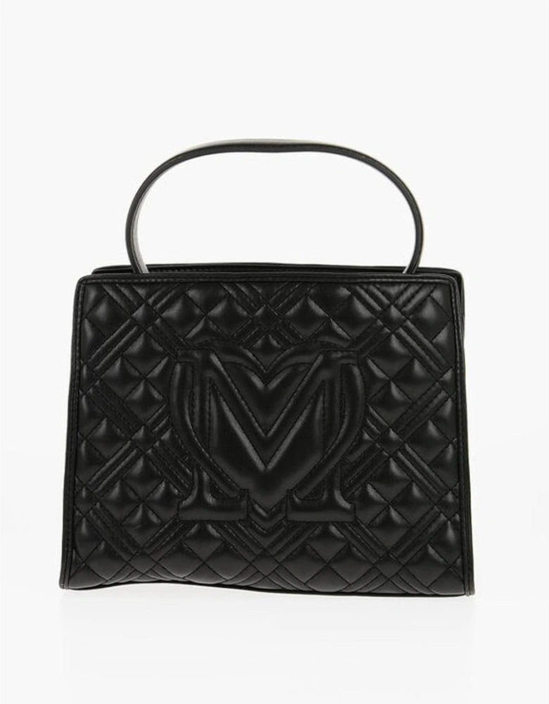 Eco-Leather Logo Shoulder Handbag Women - Black Tote Bags