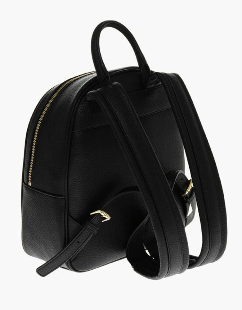 Solid Logo Zip Closure Shoulder Bag Women - Black Backpacks