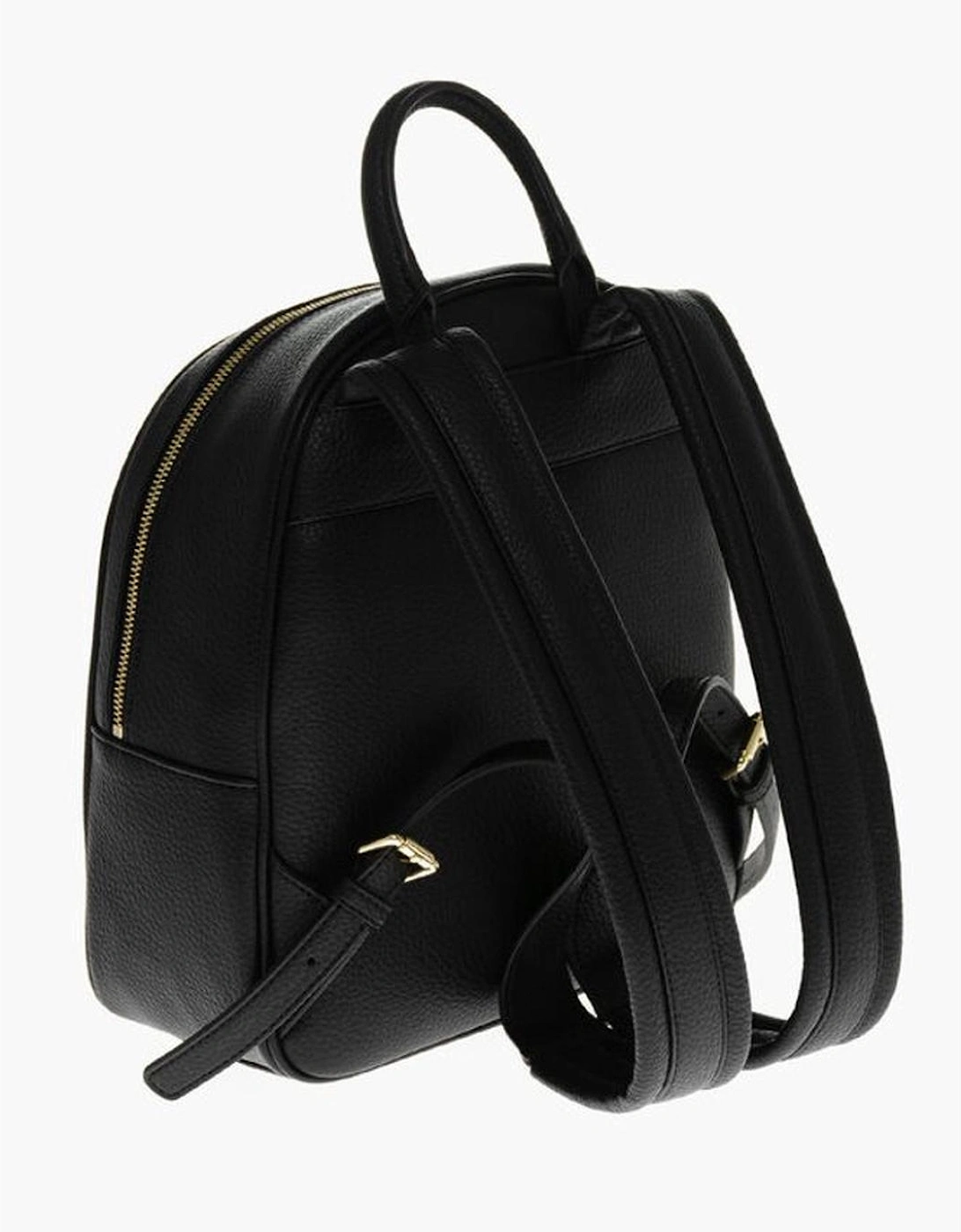 Solid Logo Zip Closure Shoulder Bag Women - Black Backpacks