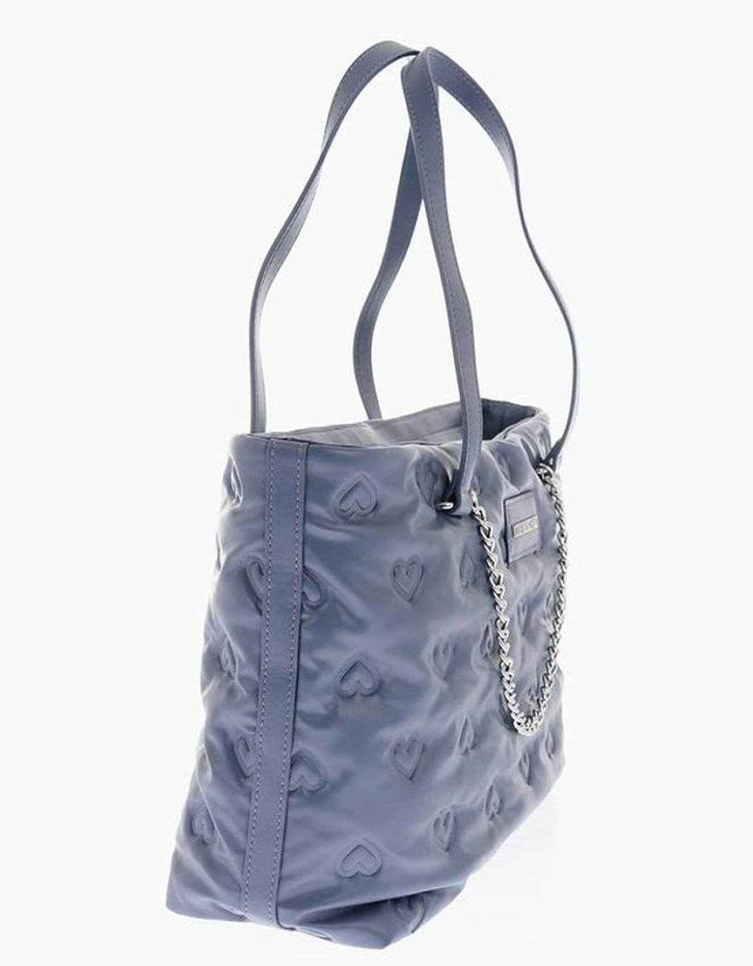 Solid Logo Eco-Leather Shoulder Bag Women - Blue