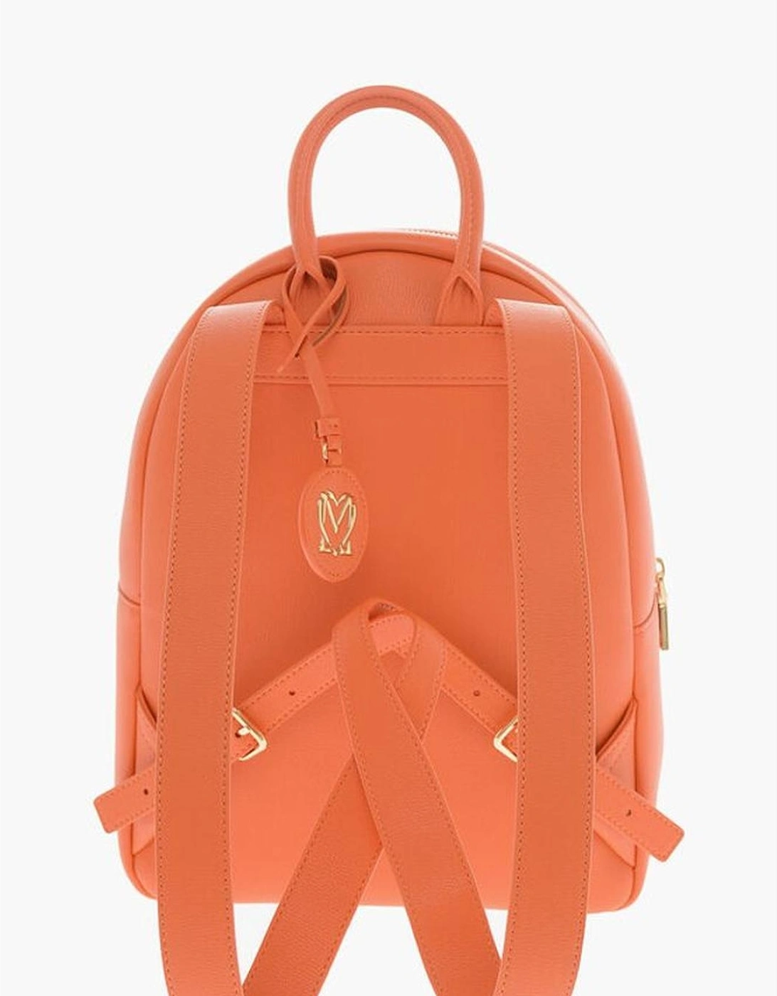 Metal Logo Shoulder Bag with Zip Closure Women - Orange Backpacks