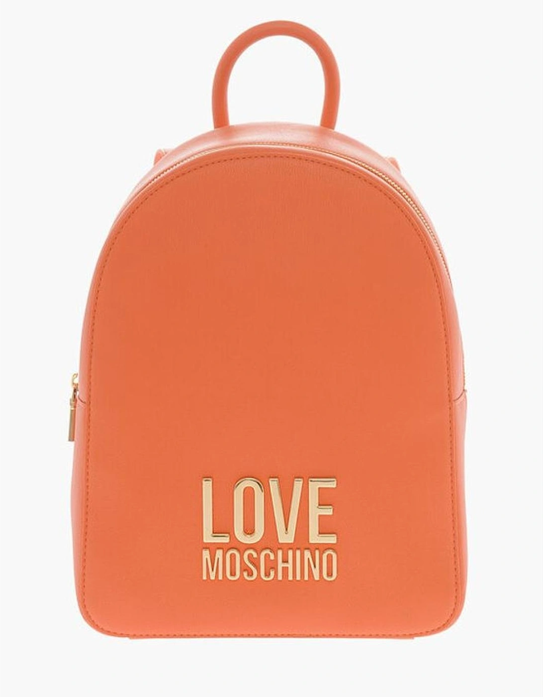 Metal Logo Shoulder Bag with Zip Closure Women - Orange Backpacks, 6 of 5
