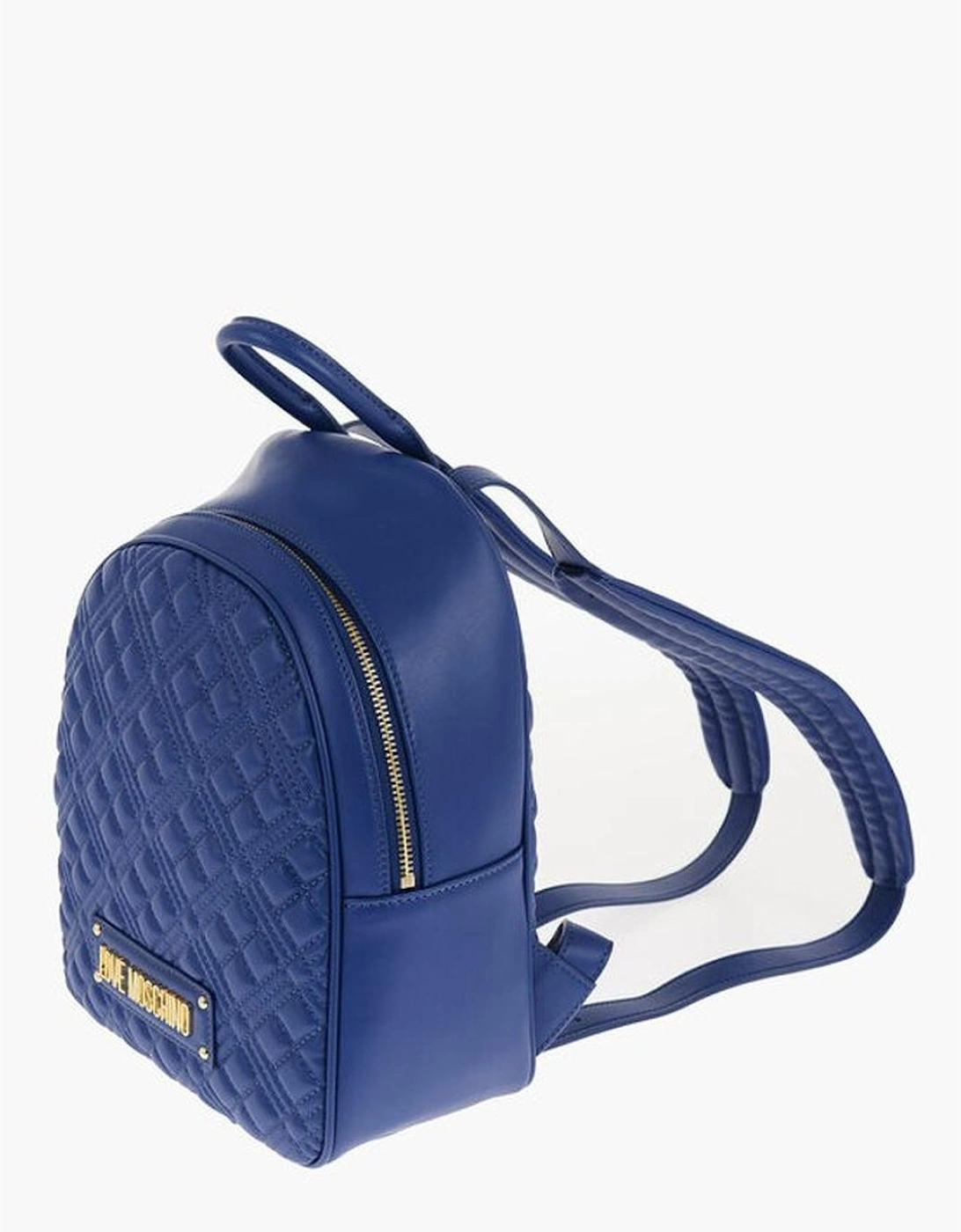 Logo Metal Zip Closure Shoulder Bag Women - Blue Backpacks