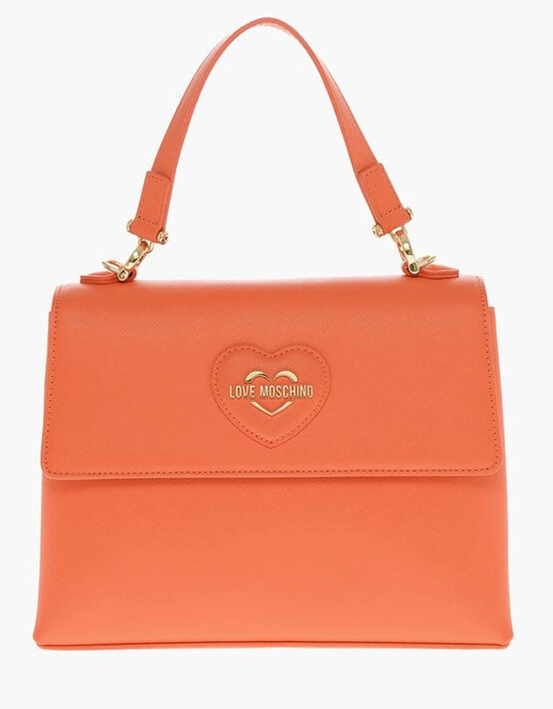 Zip Closure Metal Shoulder Handbag Women - Orange Tote Bags, 6 of 5