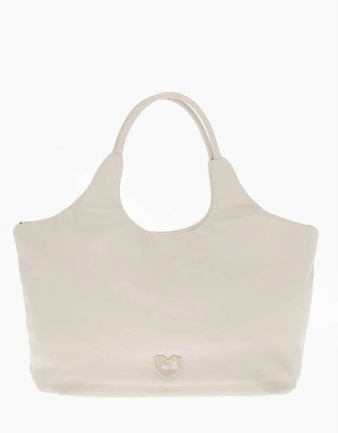 Eco-Leather Double Handle Shoulder Bag Women - Beige, 6 of 5